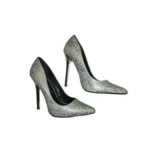 Privileged for‎ Charlotte Russe Iridescent Snakeskin Pumps Metallic Heel Size 7